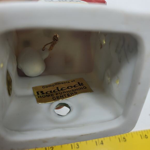 Badcock 1995 School Building Village Bell Christmas Tree Ornament Porcelain 3" - Picture 7 of 14